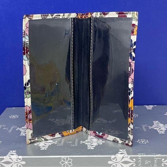 Vinyl Floral Checkbook Holder Retro Water Resistant - Picture 3 of 4